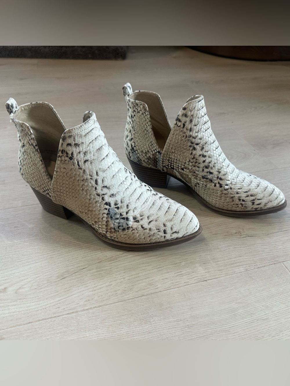 CL by Chinese Laundry Snake-Print Ankle Booties